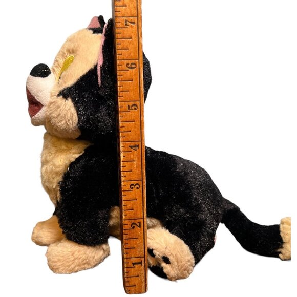 Disney Tote a Tail Pinocchio Figaro Kitty Cat Plush Stuffed Animal 7" Brown Tan - Picture 3 of 10